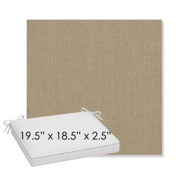 Picture of Spectrum Mushroom | Sunbrella® 19.5" x 18.5" Outdoor Dining Cushion