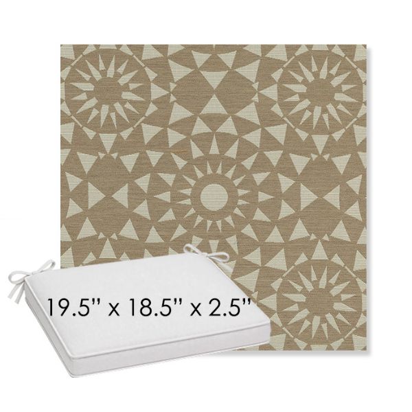 Picture of Sundial Sandcastle | Sunbrella® 19.5" x 18.5" Outdoor Dining Cushion