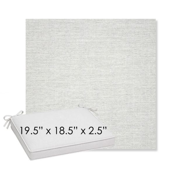 Picture of Switch Snow | Sunbrella® 19.5" x 18.5" Outdoor Dining Cushion