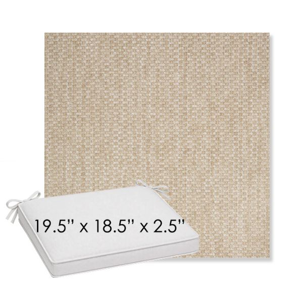 Picture of Tailored Putty | Sunbrella® 19.5" x 18.5" Outdoor Dining Cushion