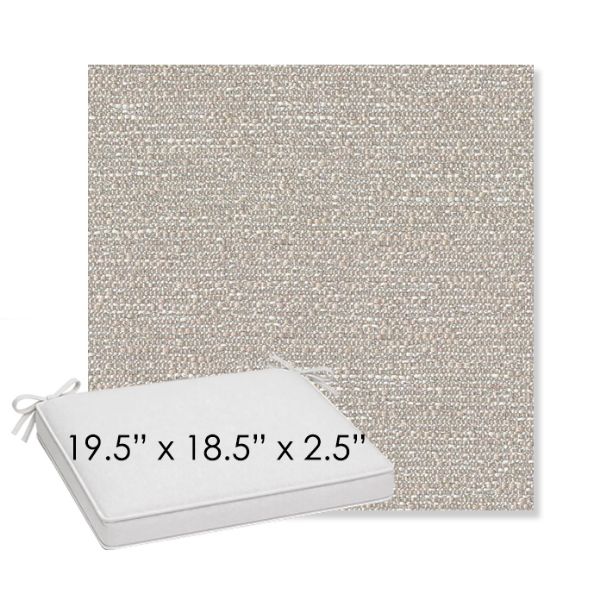 Picture of Tundra Cement | Sunbrella® 19.5" x 18.5" Outdoor Dining Cushion