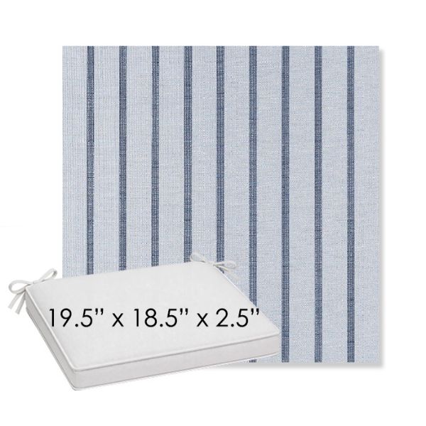 Picture of Unwind Sky | Sunbrella® 19.5" x 18.5" Outdoor Dining Cushion