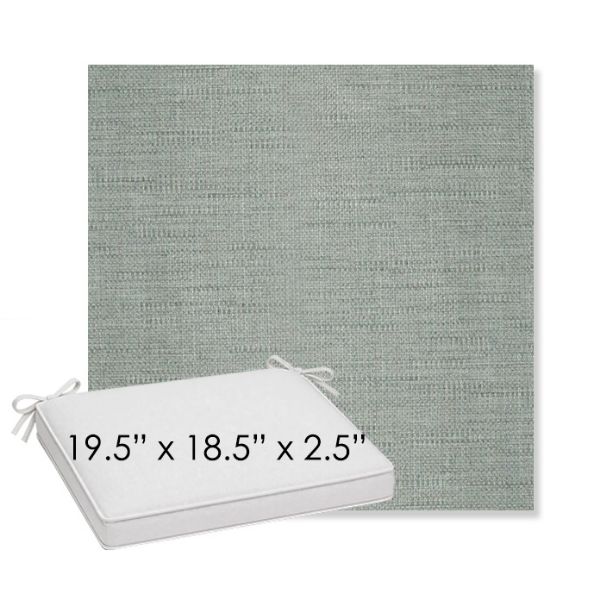Picture of Willa Mist | Sunbrella® 19.5" x 18.5" Outdoor Dining Cushion