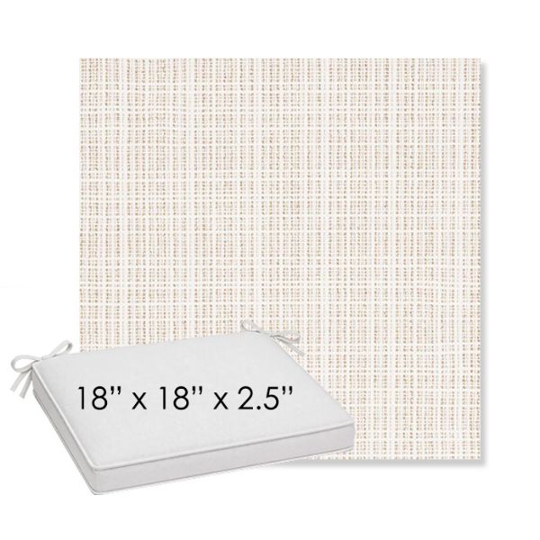 Picture of Benson Sand | Sunbrella® 18" x 18" x 2.5" Outdoor Dining Cushion