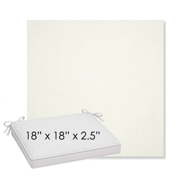 Picture of Canvas White | Sunbrella® 18" x 18" x 2.5" Outdoor Dining Cushion