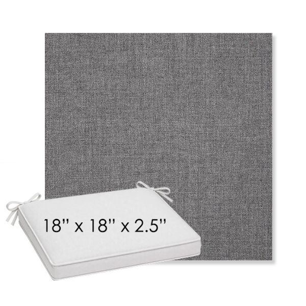 Picture of Cast Slate | Sunbrella® 18" x 18" x 2.5" Outdoor Dining Cushion