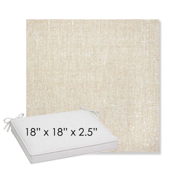 Picture of Chartres Cloud | Sunbrella® 18" x 18" x 2.5" Outdoor Dining Cushion