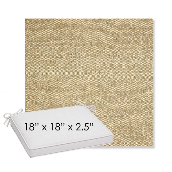 Picture of Chartres Hemp | Sunbrella® 18" x 18" x 2.5" Outdoor Dining Cushion