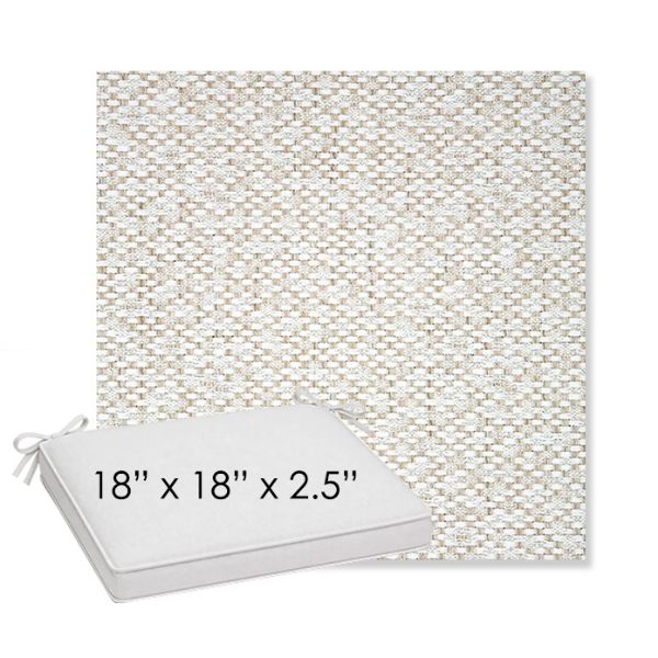 Picture of Dumont Stucco | Sunbrella® 18" x 18" x 2.5" Outdoor Dining Cushion