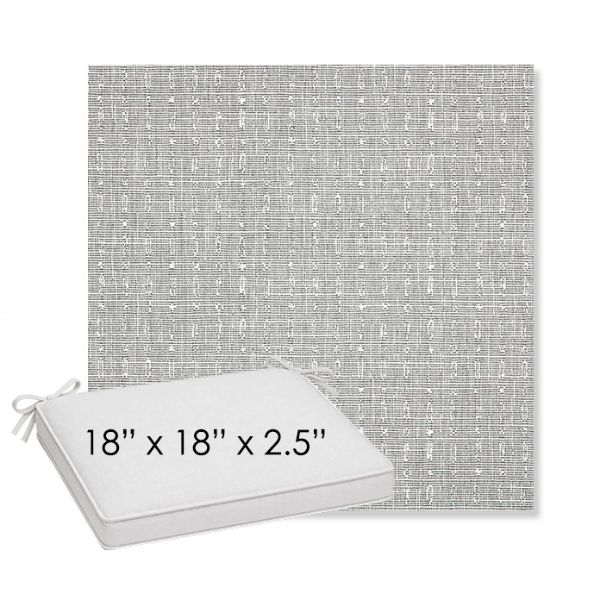 Picture of Embrace Pewter | Sunbrella® 18" x 18" x 2.5" Outdoor Dining Cushion
