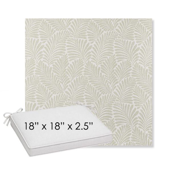 Picture of Frond Spring | Sunbrella® 18" x 18" x 2.5" Outdoor Dining Cushion