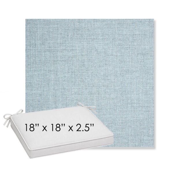 Picture of Idol Frost | Sunbrella® 18" x 18" x 2.5" Outdoor Dining Cushion