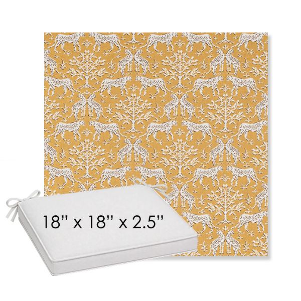 Picture of Jaipur Frame Honey | Sunbrella® 18" x 18" x 2.5" Outdoor Dining Cushion