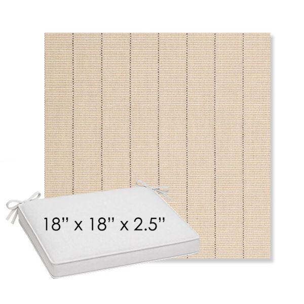 Picture of Kaia Wheat | Sunbrella® 18" x 18" x 2.5" Outdoor Dining Cushion