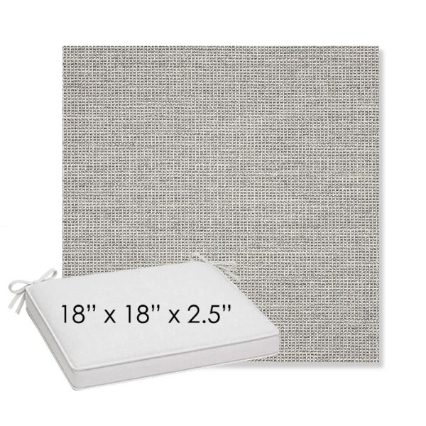 Picture of Kudos Ash | Sunbrella® 18" x 18" x 2.5" Outdoor Dining Cushion