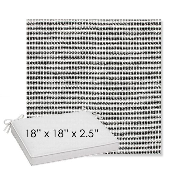 Picture of Kudos Newsprint | Sunbrella® 18" x 18" x 2.5" Outdoor Dining Cushion