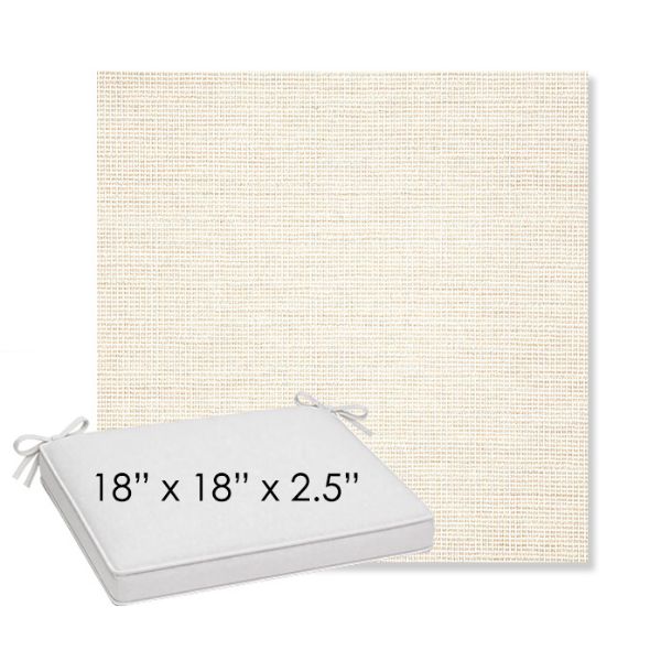 Picture of Kudos Vellum | Sunbrella® 18" x 18" x 2.5" Outdoor Dining Cushion