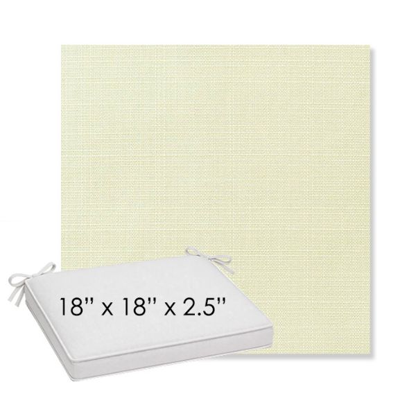 Picture of Linen Natural | Sunbrella® 18" x 18" x 2.5" Outdoor Dining Cushion