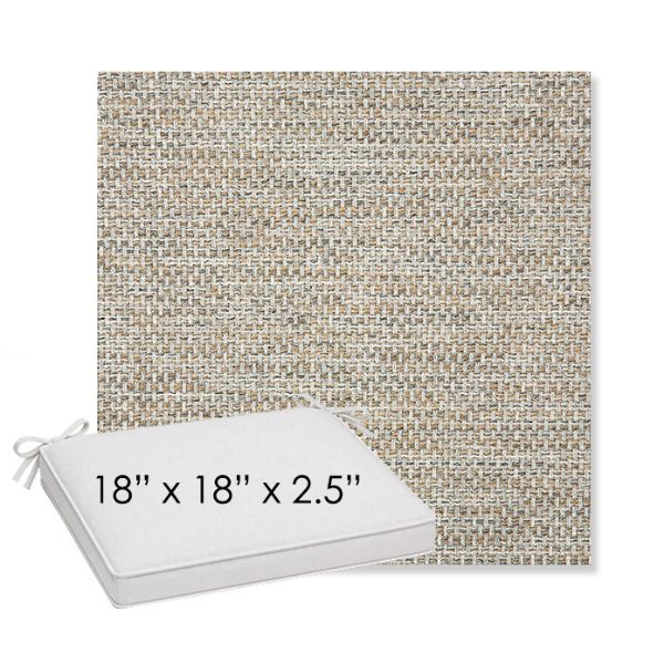 Picture of Mainstreet Dove | Sunbrella® 18" x 18" x 2.5" Outdoor Dining Cushion