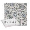 Picture of Martha Floral Periwinkle | Sunbrella® 18" x 18" x 2.5" Outdoor Dining Cushion