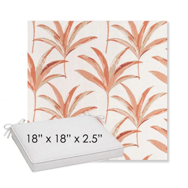 Picture of Martinique Mango | Sunbrella® 18" x 18" x 2.5" Outdoor Dining Cushion