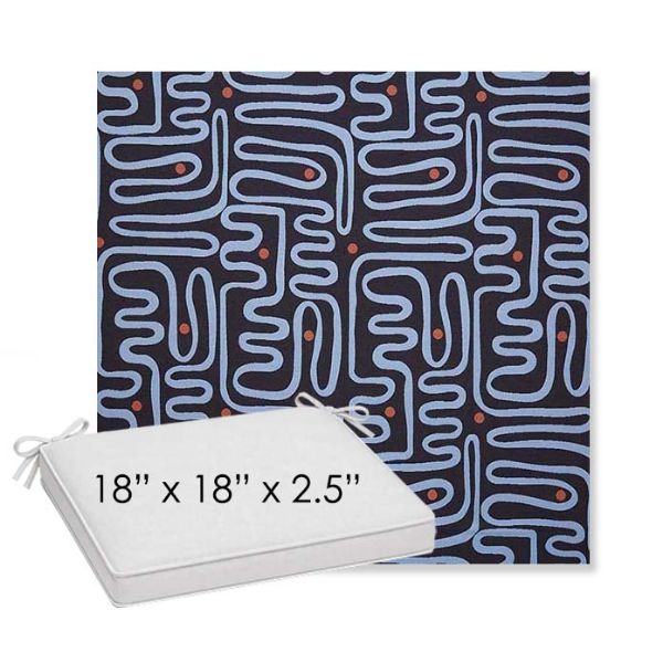 Picture of Nema Lazuli | Sunbrella® 18" x 18" x 2.5" Outdoor Dining Cushion