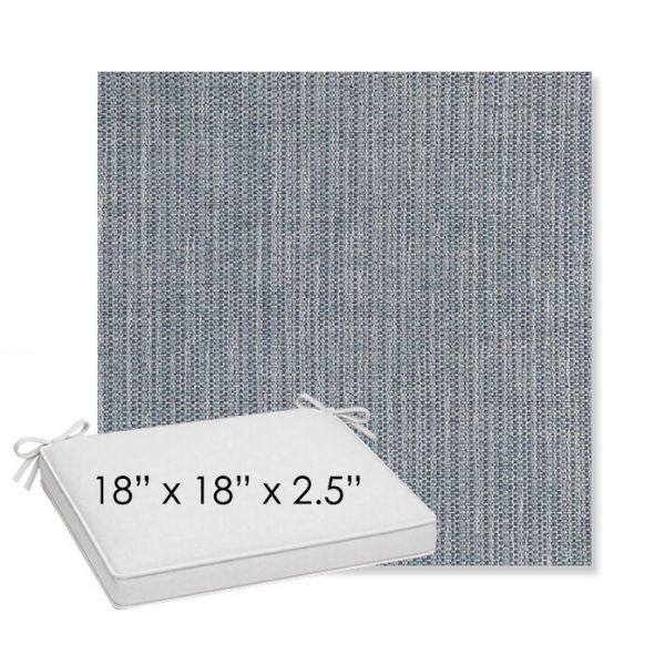 Picture of Nova Denim | Sunbrella® 18" x 18" x 2.5" Outdoor Dining Cushion