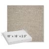 Picture of Piazza Burlap | Sunbrella® 18" x 18" x 2.5" Outdoor Dining Cushion