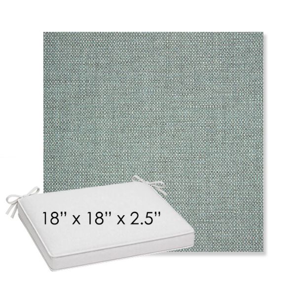 Picture of Piazza Mist | Sunbrella® 18" x 18" x 2.5" Outdoor Dining Cushion