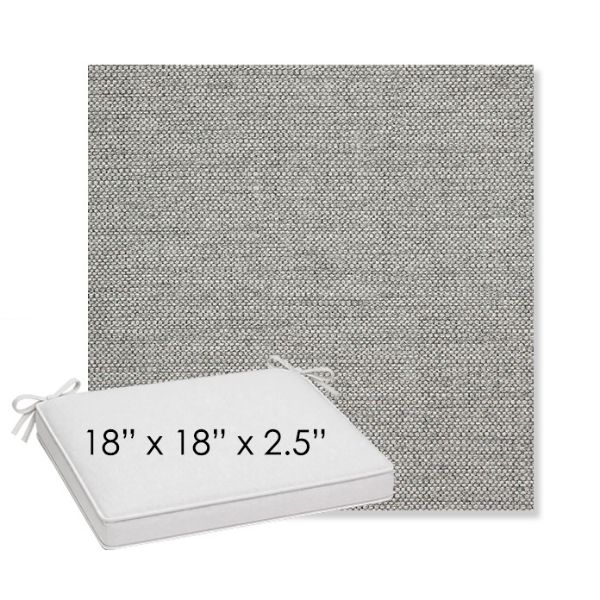 Picture of Piazza Stone | Sunbrella® 18" x 18" x 2.5" Outdoor Dining Cushion