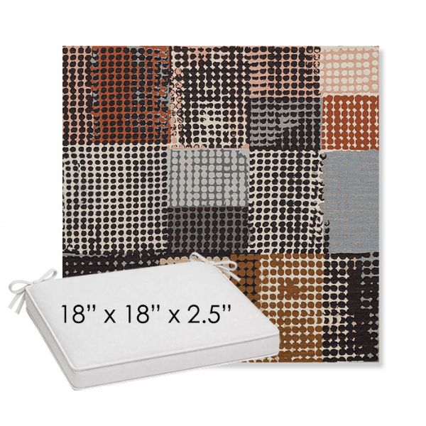 Picture of Pop Punchcard | Sunbrella® 18" x 18" x 2.5" Outdoor Dining Cushion