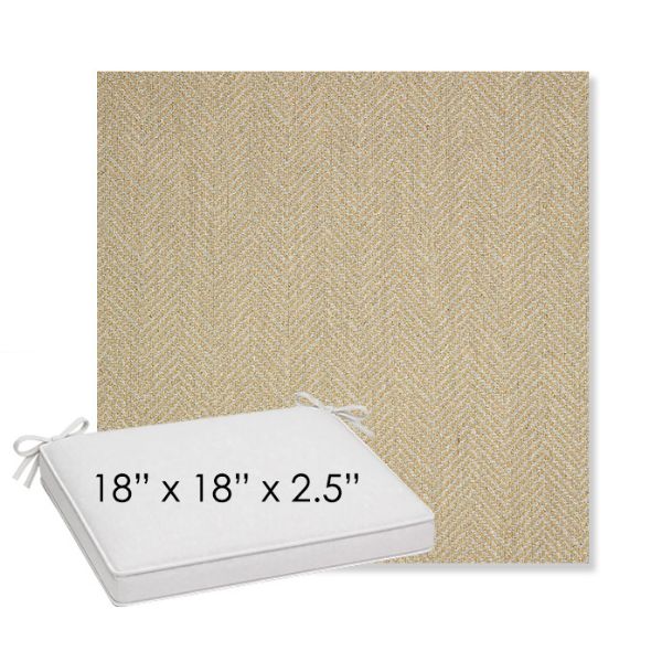 Picture of Posh Shiitake | Sunbrella® 18" x 18" x 2.5" Outdoor Dining Cushion