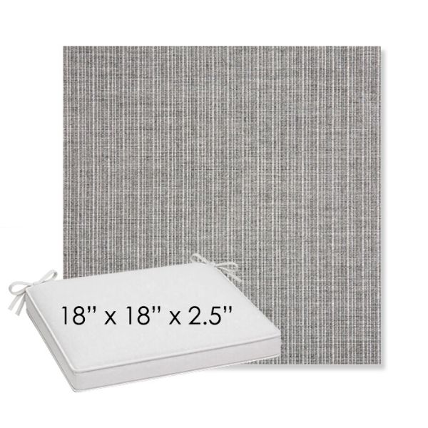 Picture of Proven Ash | Sunbrella® 18" x 18" x 2.5" Outdoor Dining Cushion