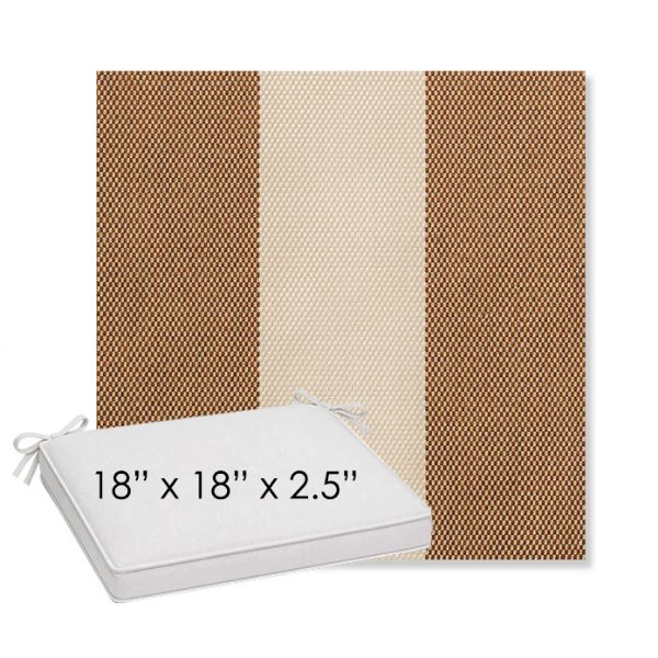 Picture of Rothko Latte | Sunbrella® 18" x 18" x 2.5" Outdoor Dining Cushion