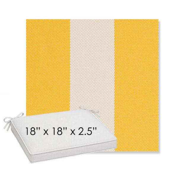 Picture of Rothko Lemonade | Sunbrella® 18" x 18" x 2.5" Outdoor Dining Cushion