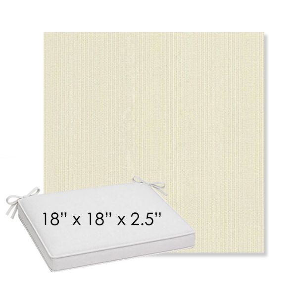 Picture of Spectrum Eggshell | Sunbrella® 18" x 18" x 2.5" Outdoor Dining Cushion