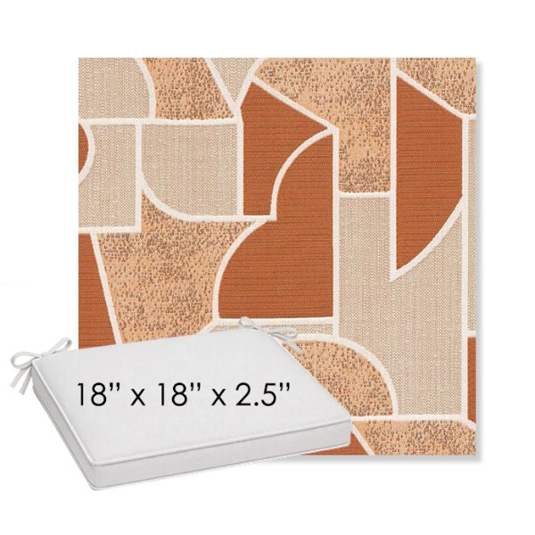 Picture of Territory Turmeric | Sunbrella® 18" x 18" x 2.5" Outdoor Dining Cushion