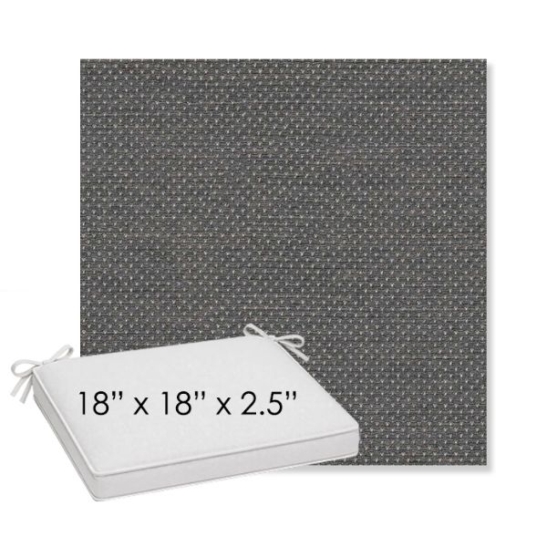 Picture of Wadi Steel | Sunbrella® 18" x 18" x 2.5" Outdoor Dining Cushion