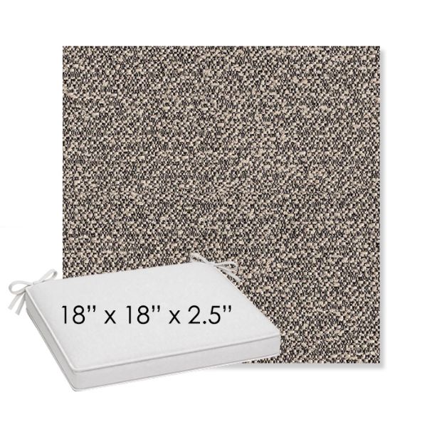 Picture of Wander Granite | Sunbrella® 18" x 18" x 2.5" Outdoor Dining Cushion