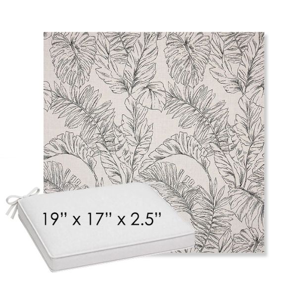 Picture of Calm Graphite | Sunbrella® 19" x 17" x 3" Outdoor Dining Cushion