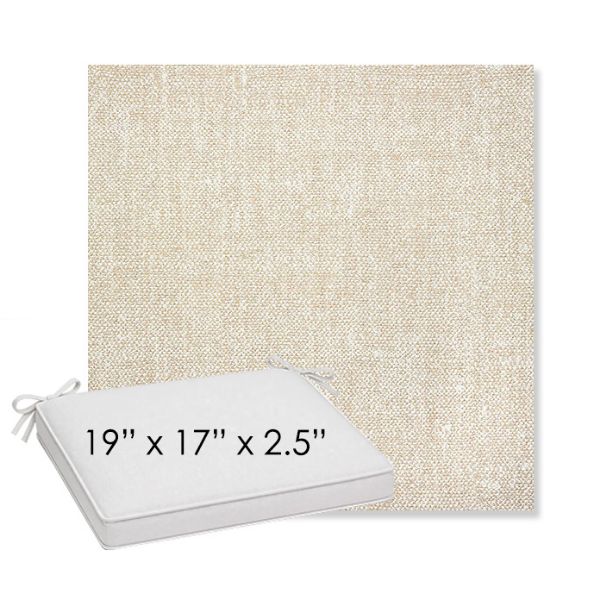 Picture of Chartres Cloud | Sunbrella® 19" x 17" x 3" Outdoor Dining Cushion
