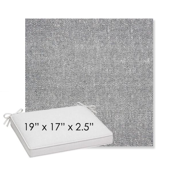 Picture of Chartres Gull | Sunbrella® 19" x 17" x 3" Outdoor Dining Cushion