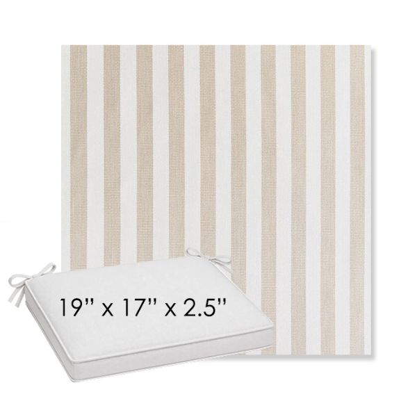Picture of Costa Driftwood | Sunbrella® 19" x 17" x 3" Outdoor Dining Cushion