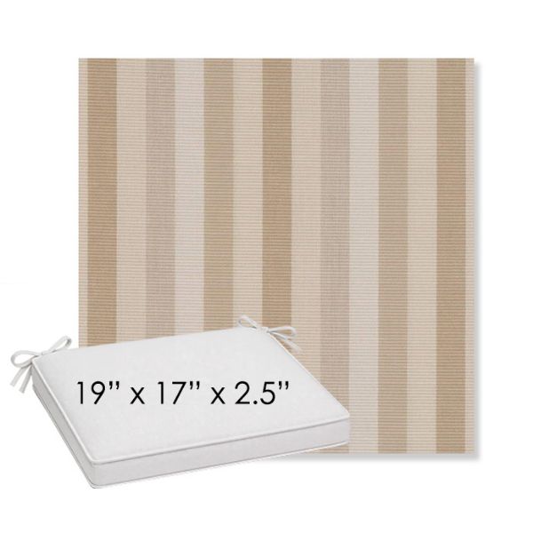 Picture of Entice Linen | Sunbrella® 19" x 17" x 3" Outdoor Dining Cushion