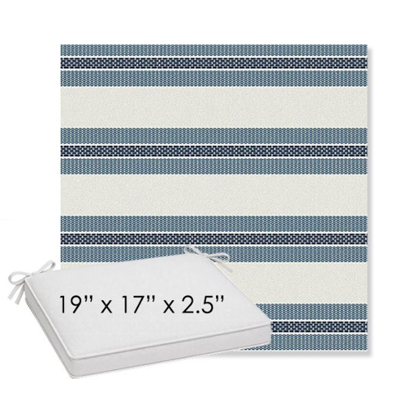 Picture of Excel Denim | Sunbrella® 19" x 17" x 3" Outdoor Dining Cushion