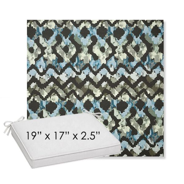 Picture of Inga Green Tea | Sunbrella® 19" x 17" x 3" Outdoor Dining Cushion
