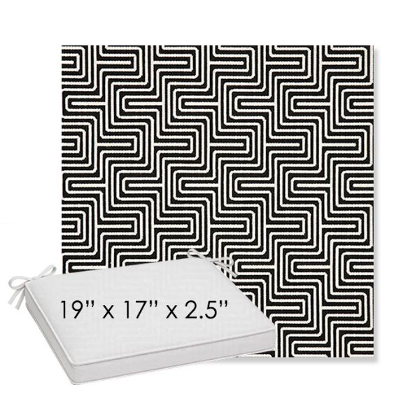 Picture of Key Figure Onyx | Sunbrella® 19" x 17" x 3" Outdoor Dining Cushion