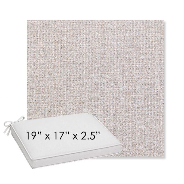 Picture of Kismet Flax | Sunbrella® 19" x 17" x 3" Outdoor Dining Cushion
