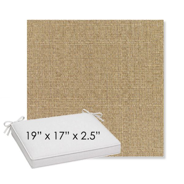 Picture of Linen Sesame | Sunbrella® 19" x 17" x 3" Outdoor Dining Cushion
