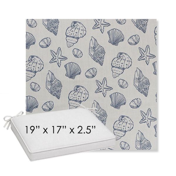 Picture of Nantucket Atlantis | Sunbrella® 19" x 17" x 3" Outdoor Dining Cushion